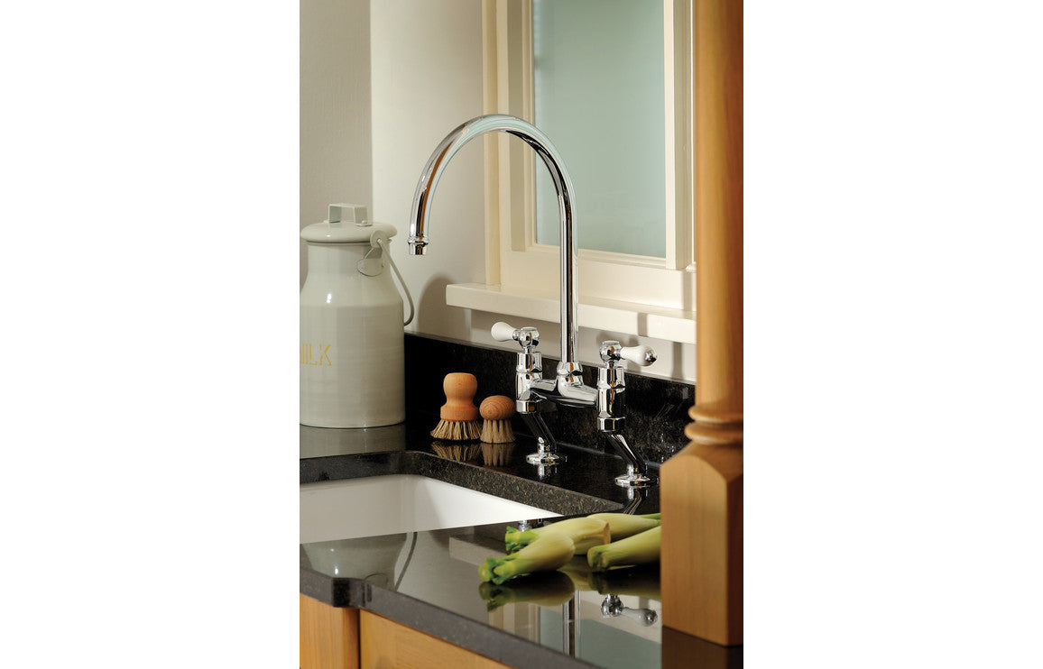 Abode Ludlow Bridge Mixer Tap - Chrome