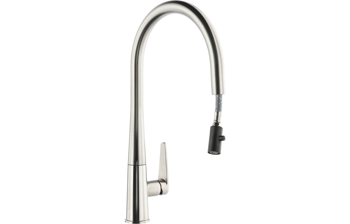 Abode Coniq R Single Lever Mixer Tap w/Pull Out - Brushed Nickel