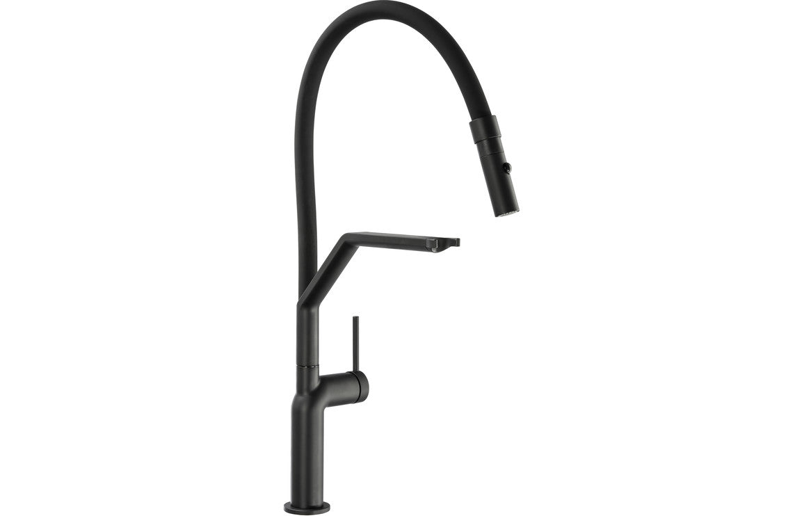 Abode Tubist Professional Mixer Tap w/Pull Around - Matt Black