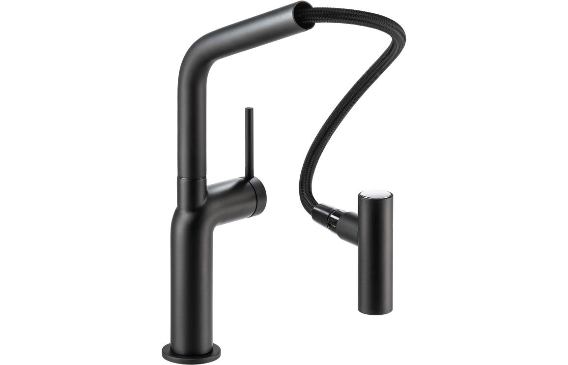 Abode Tubist T Single Lever Mixer Tap w/Pull Out - Matt Black