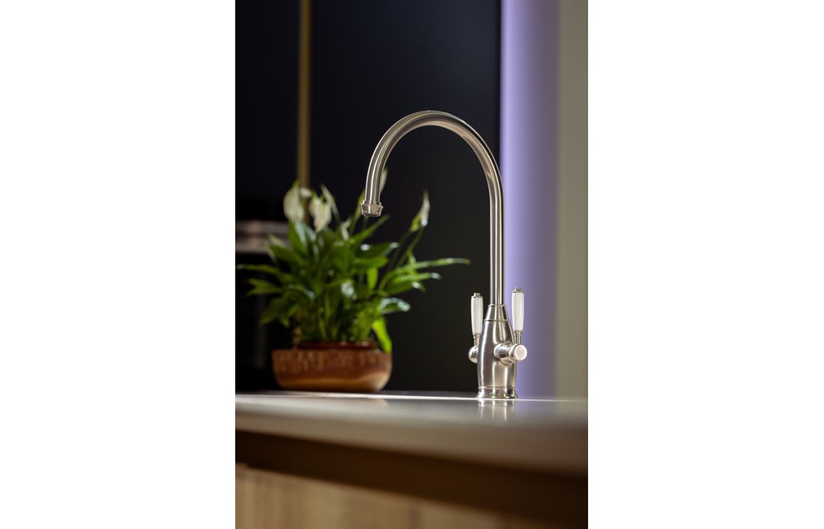 Abode Oxbury Monobloc Mixer Tap - Brushed Nickel