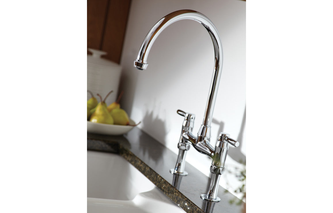 Abode Brompton Bridge Mixer Tap - Pewter