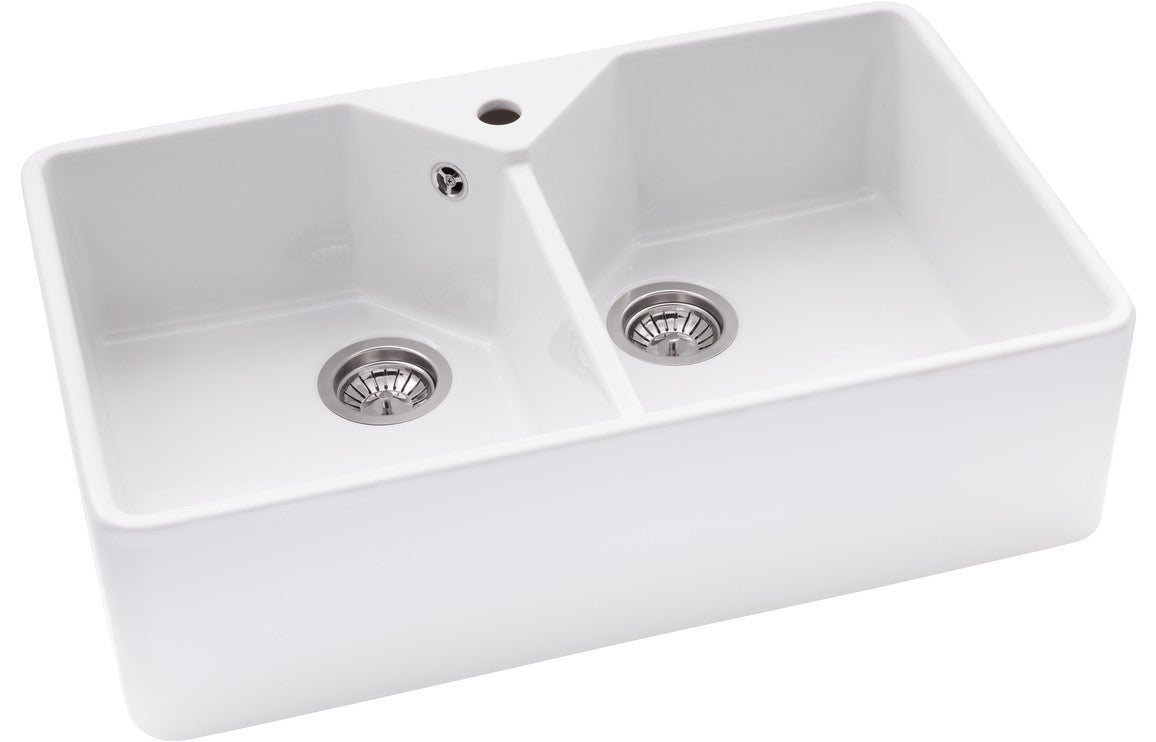 Abode Provincial Large 2B Undermount Sink - White