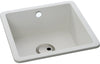 Abode Matrix Sq GR15 1B Granite Inset/Undermount Sink - White