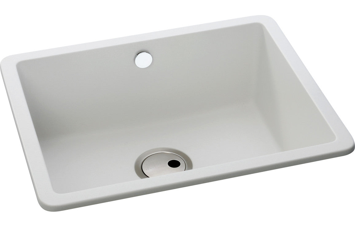 Abode Matrix Sq GR15 Large 1B Granite Inset/Undermount Sink - White