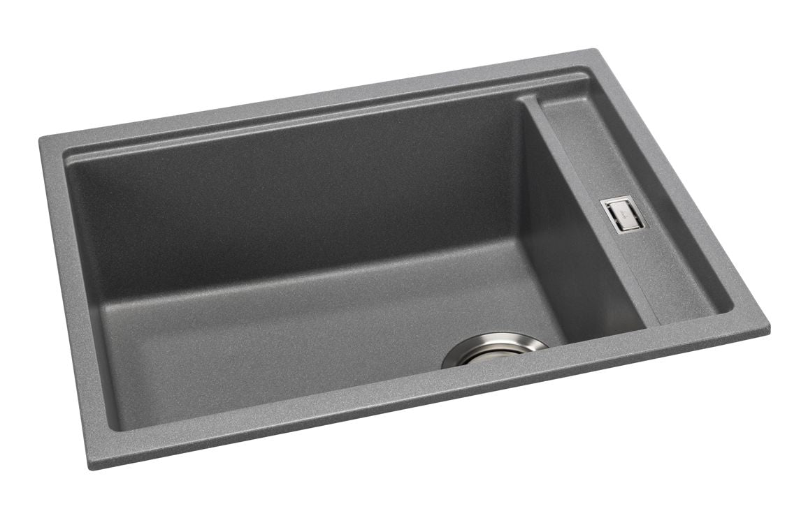 Abode Syncronist Large 1.25B Inset/Undermount Sink - Metallic Grey