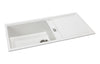 Abode Syncronist Large 1.25B & Drainer Inset/Undermount Sink - White