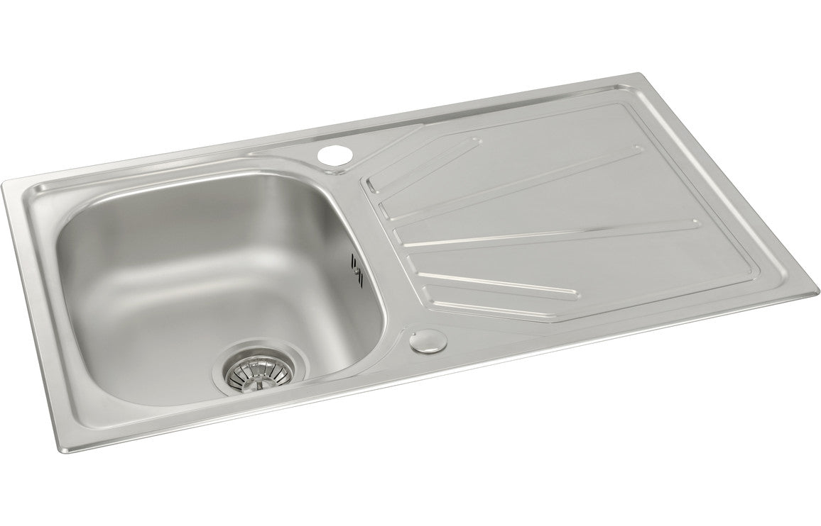 Abode Trydent 1B & Drainer Inset Sink - St/Steel