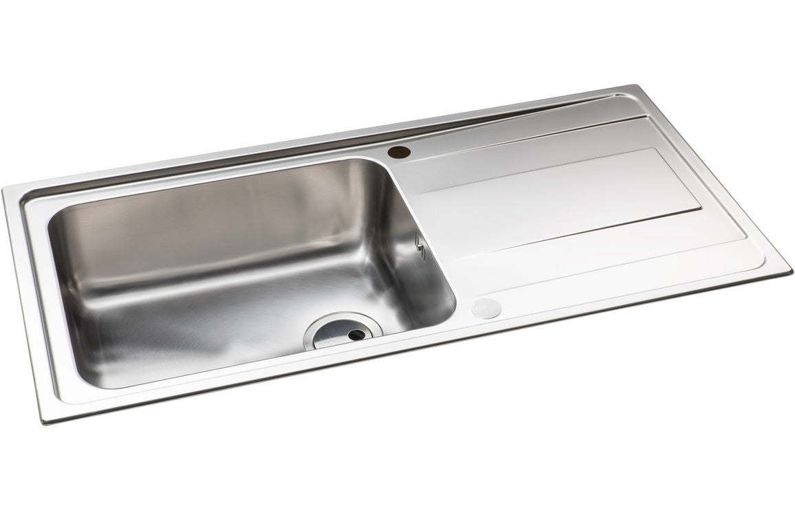 Abode Ixis 1B & Drainer Inset Sink - St/Steel