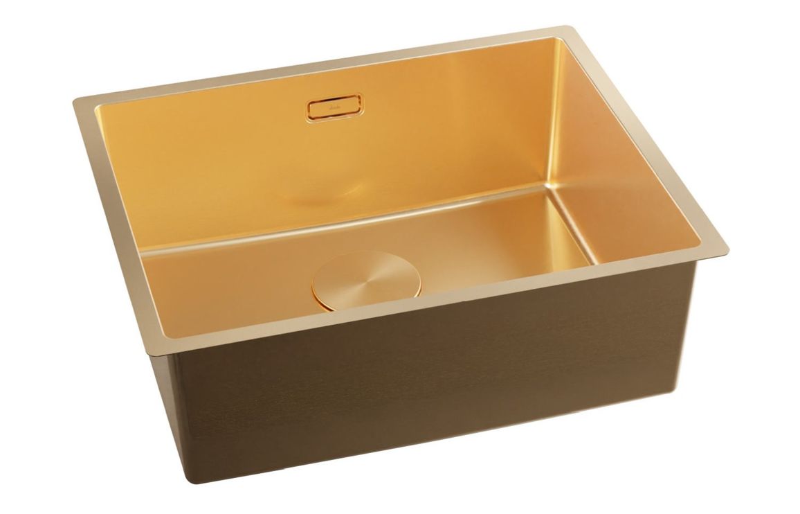 Abode Koto 1B Inset/Undermount PVD Sink - Brushed Brass