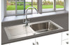 Prima Deep 1B & Drainer Inset Sink - Polished Steel