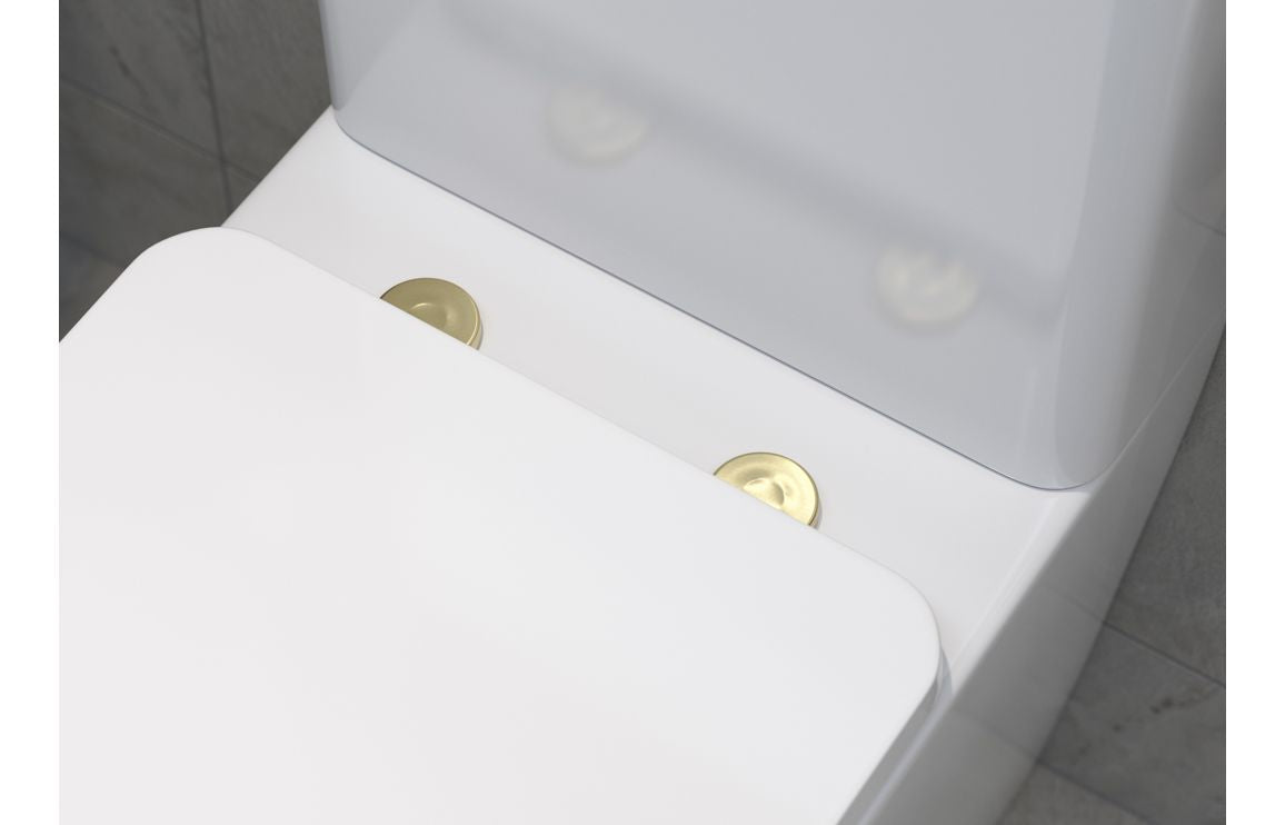 Toilet Seat Cover Caps - Brushed Brass