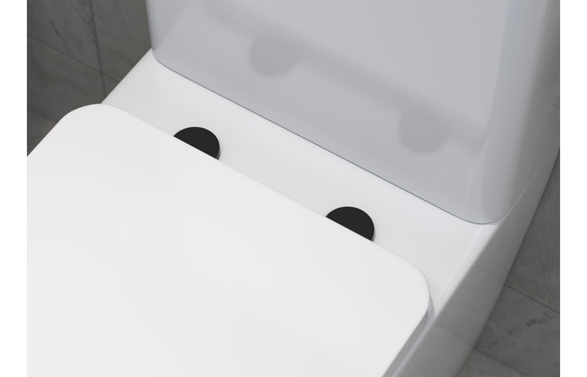 Toilet Seat Cover Caps - Matt Black