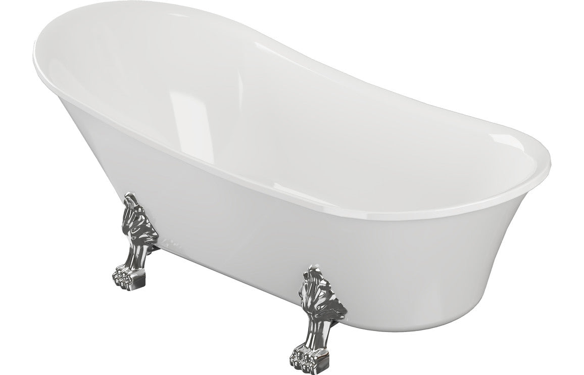 Vinaros Freestanding 1620x700x770mm 0TH Bath w/Feet