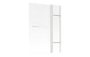 Two Panel Folding Bath Screen - Chrome