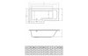 L-Shape 1700x700-850x410mm 0TH Shower Bath  Panel & Screen