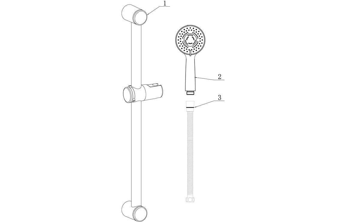 Round Slider Rail Kit & 3 Mode Handset