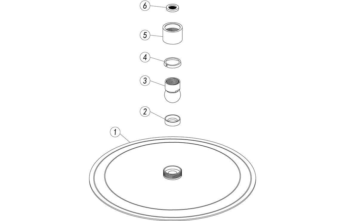 250mm Round Ultraslim Showerhead - St/Steel