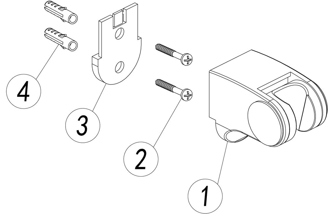 Round Wall Bracket - Chrome