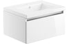 Carreno 615mm 1 Drawer Wall Hung Basin Unit Inc. Basin