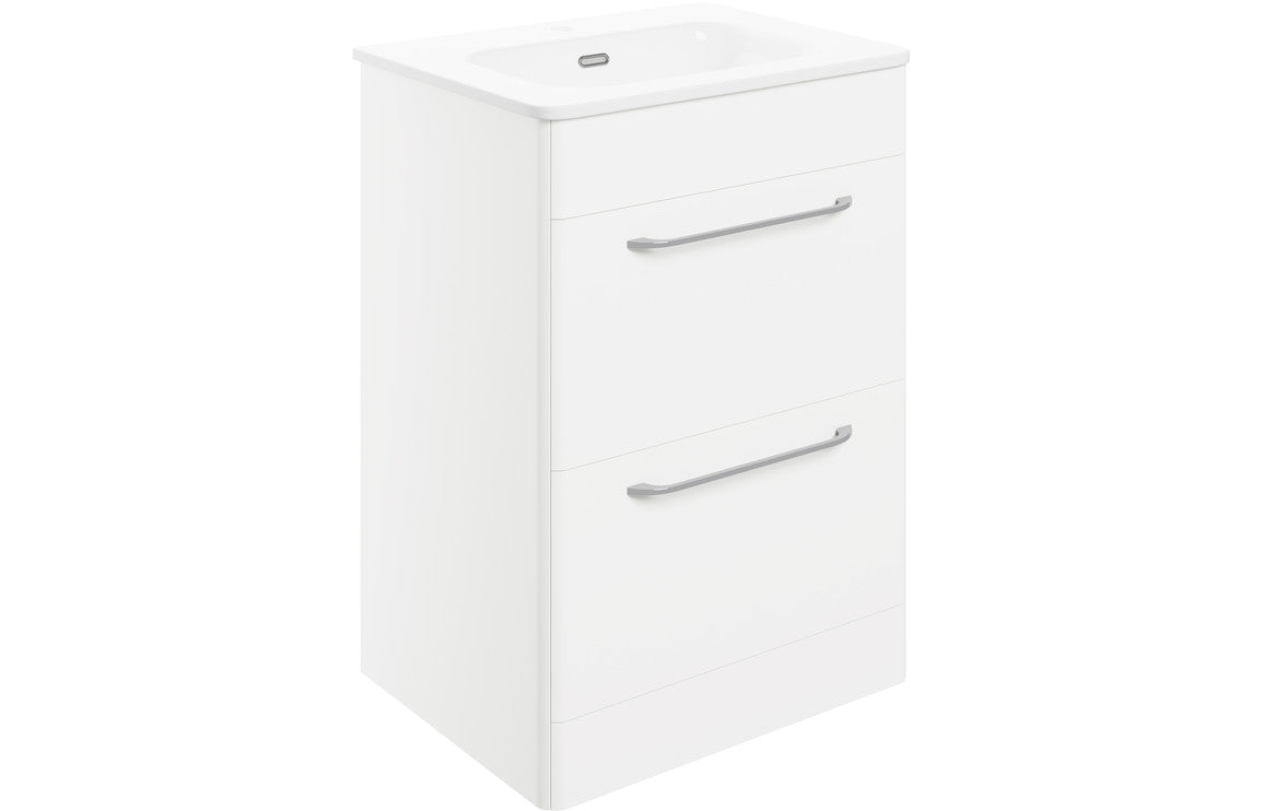 Getafe 610mm 2 Drawer Floor Unit & Basin