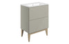 Lanza 615mm Floor Standing 2 Drawer Basin Unit & Basin