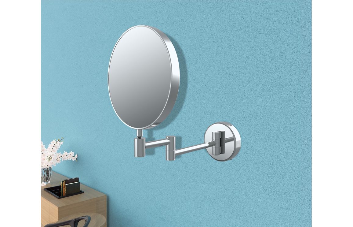 Aran Round Cosmetic Mirror - Chrome