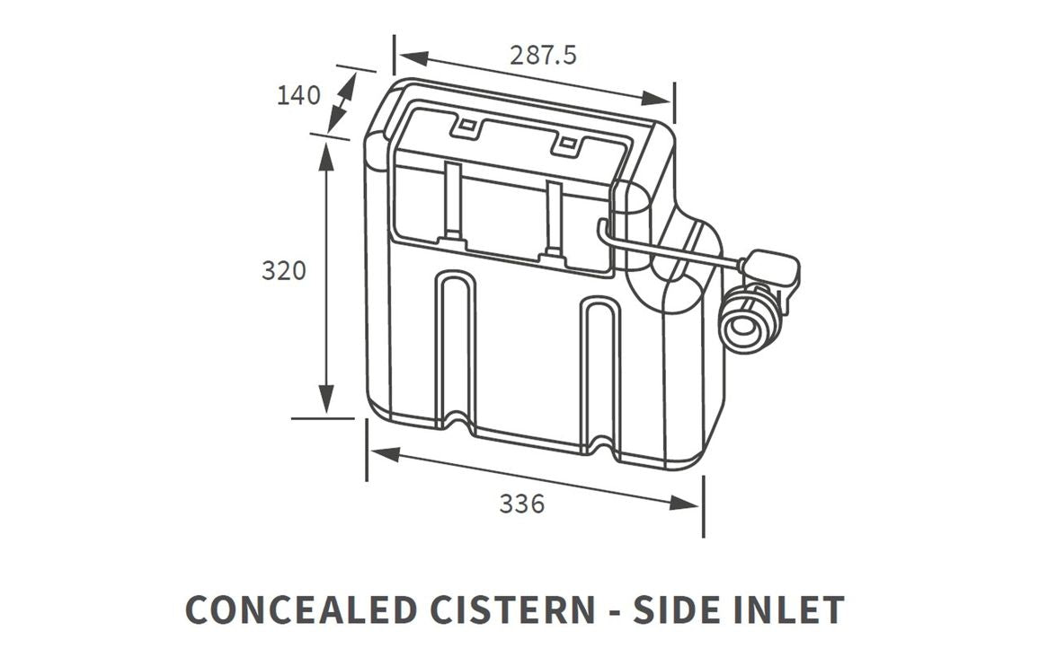 Concealed Cistern (Side Inlet)