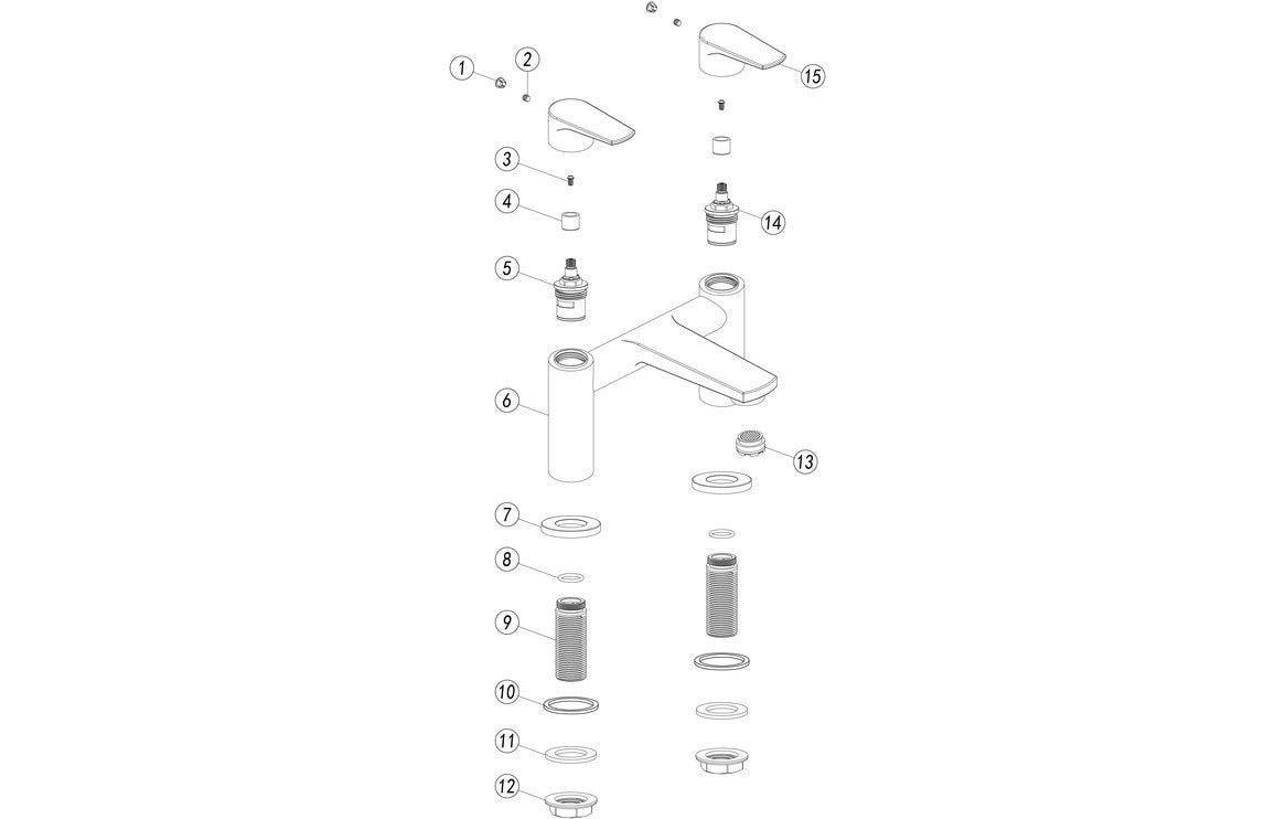 Castellon Bath Filler - Chrome