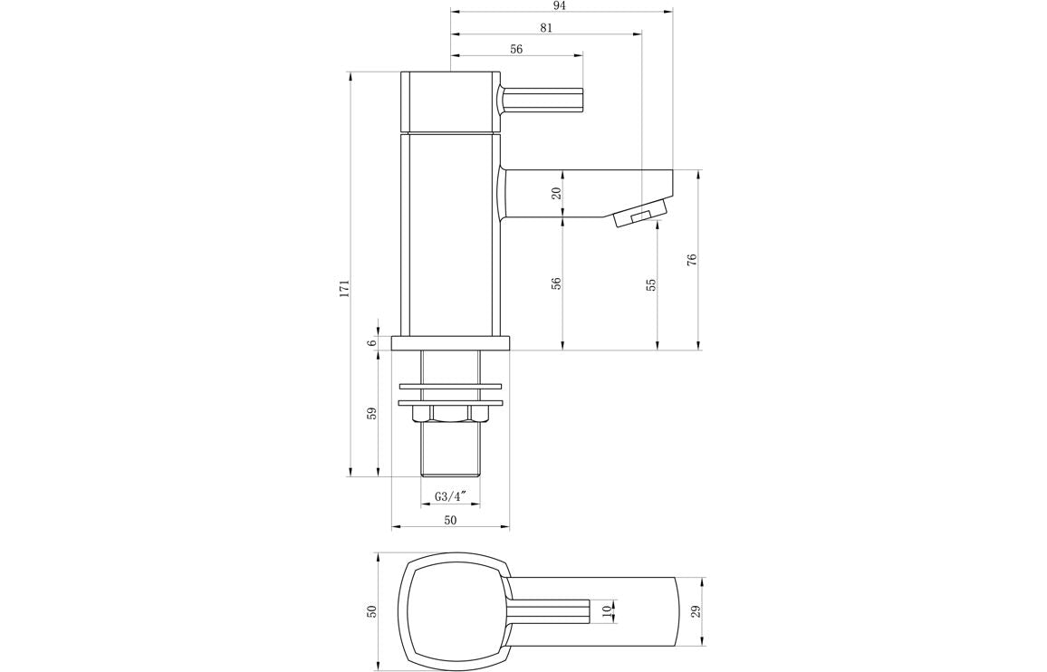 Novelda Bath Taps - Chrome