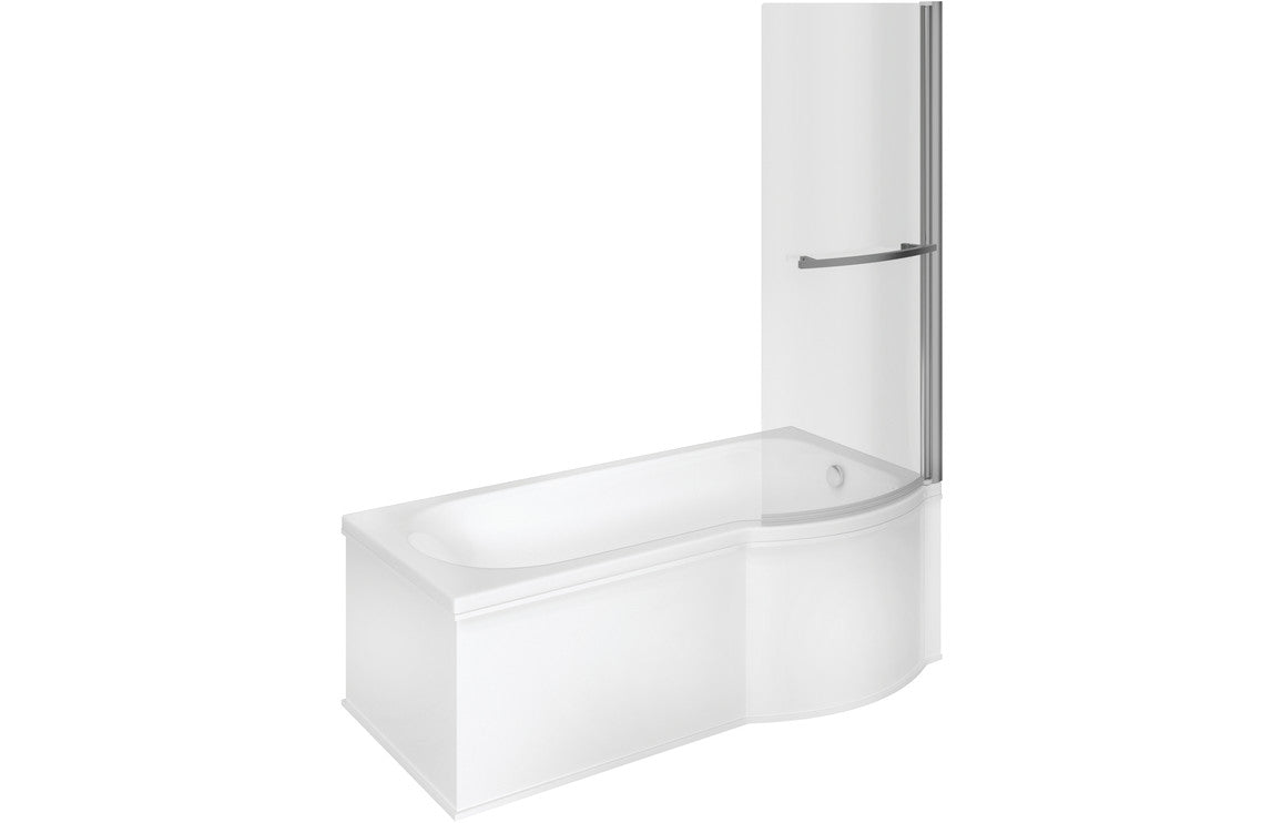 Ourense P Shape 1700x850x560mm 0TH Shower Bath Pack