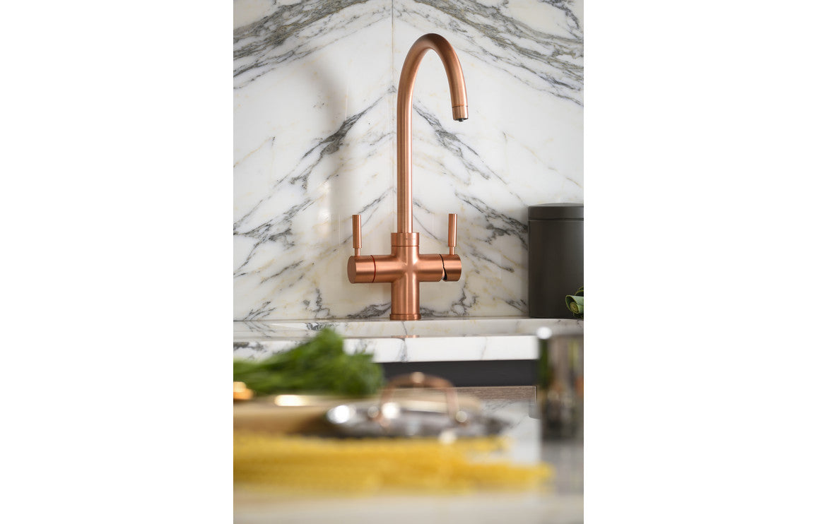 Abode Prostream 3 IN 1 Swan Spout Monobloc Tap - Urban Copper