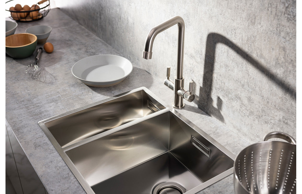 Abode Industria 3 IN 1 Monobloc Tap - Brushed Nickel