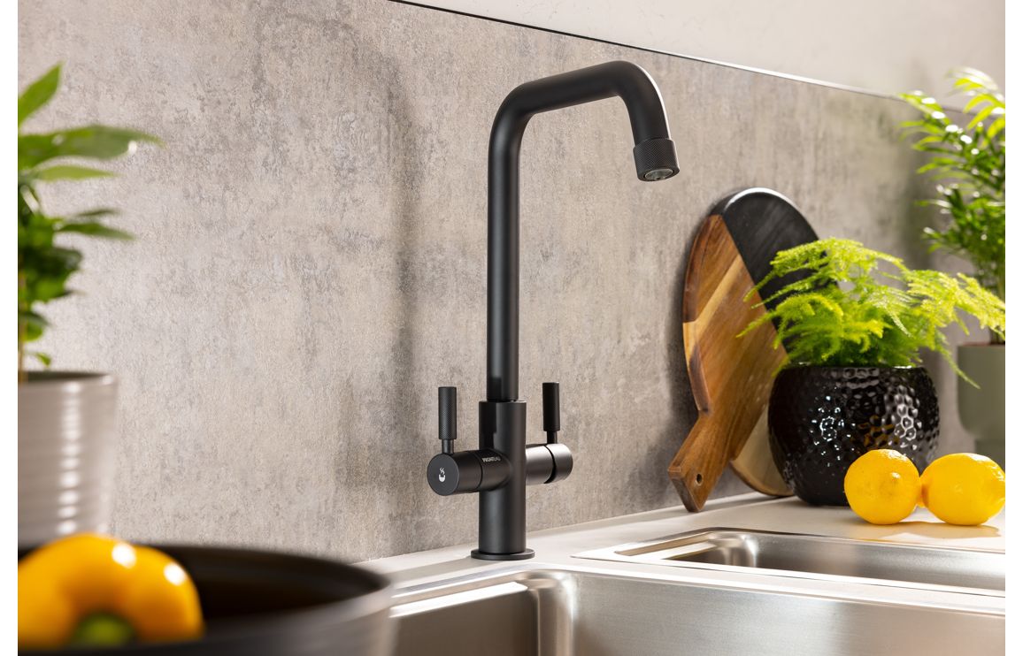 Abode Industria 3 IN 1 Monobloc Tap - Matt Black