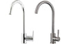 Prima Soho Single Lever Swan Neck Mixer Tap - Brushed Steel