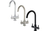 Prima Staten Swan Neck Dual Lever Mixer Tap - Black