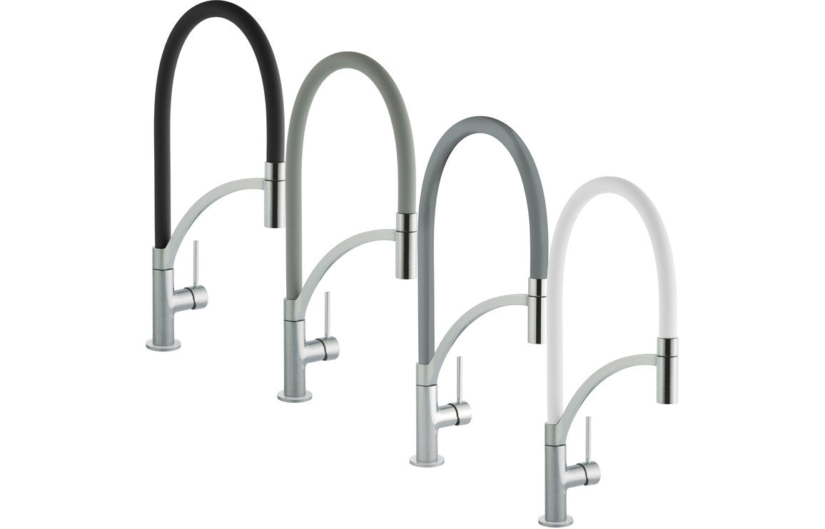 Prima+ Swan Neck Single Lever Mixer Tap w/Pull Out - Gun Metal