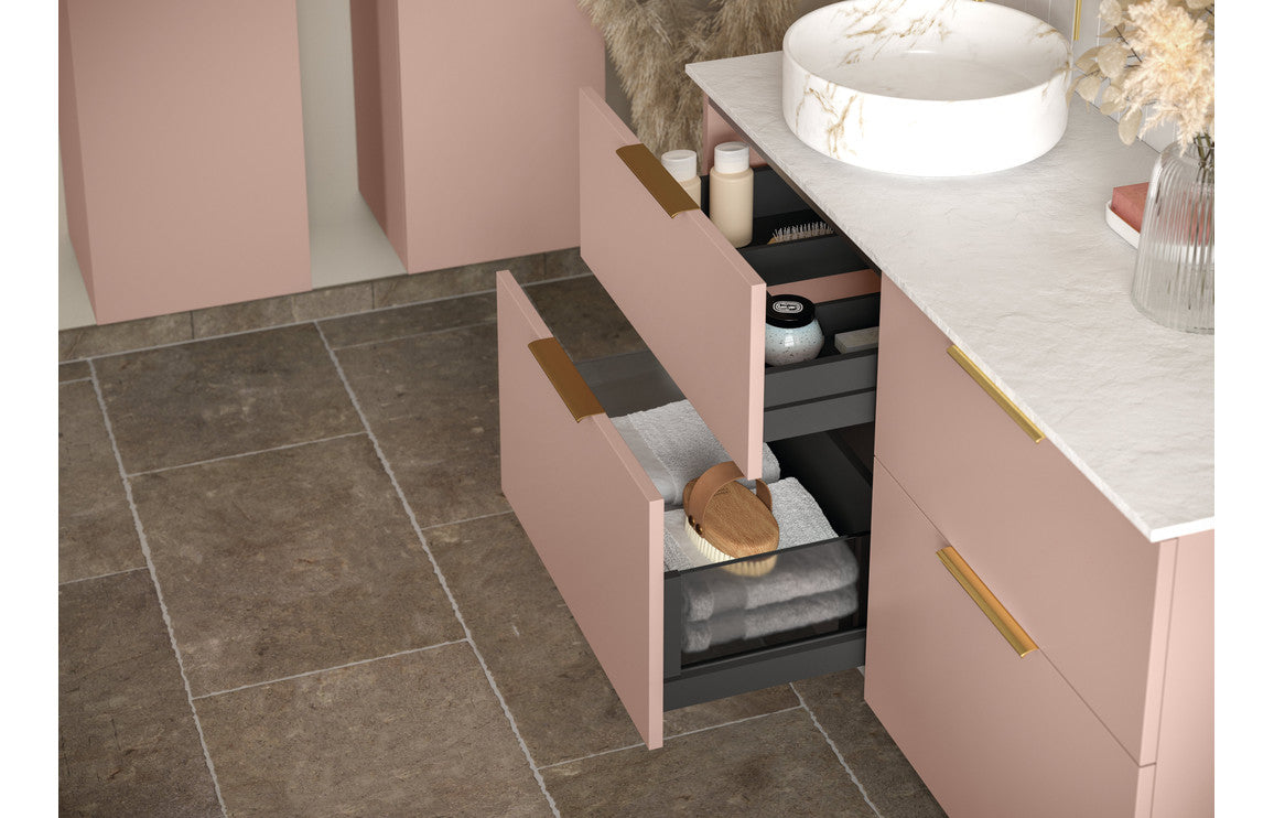 Ronda 1180mm Wall Hung 4 Drawer Basin Unit (No Top)