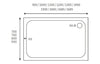 45mm Low Profile 1000x700mm Rectangular Tray & Waste