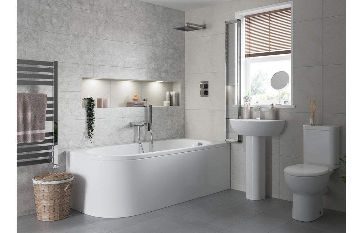 Tarragona Close Coupled Open Back WC & Soft Close Seat