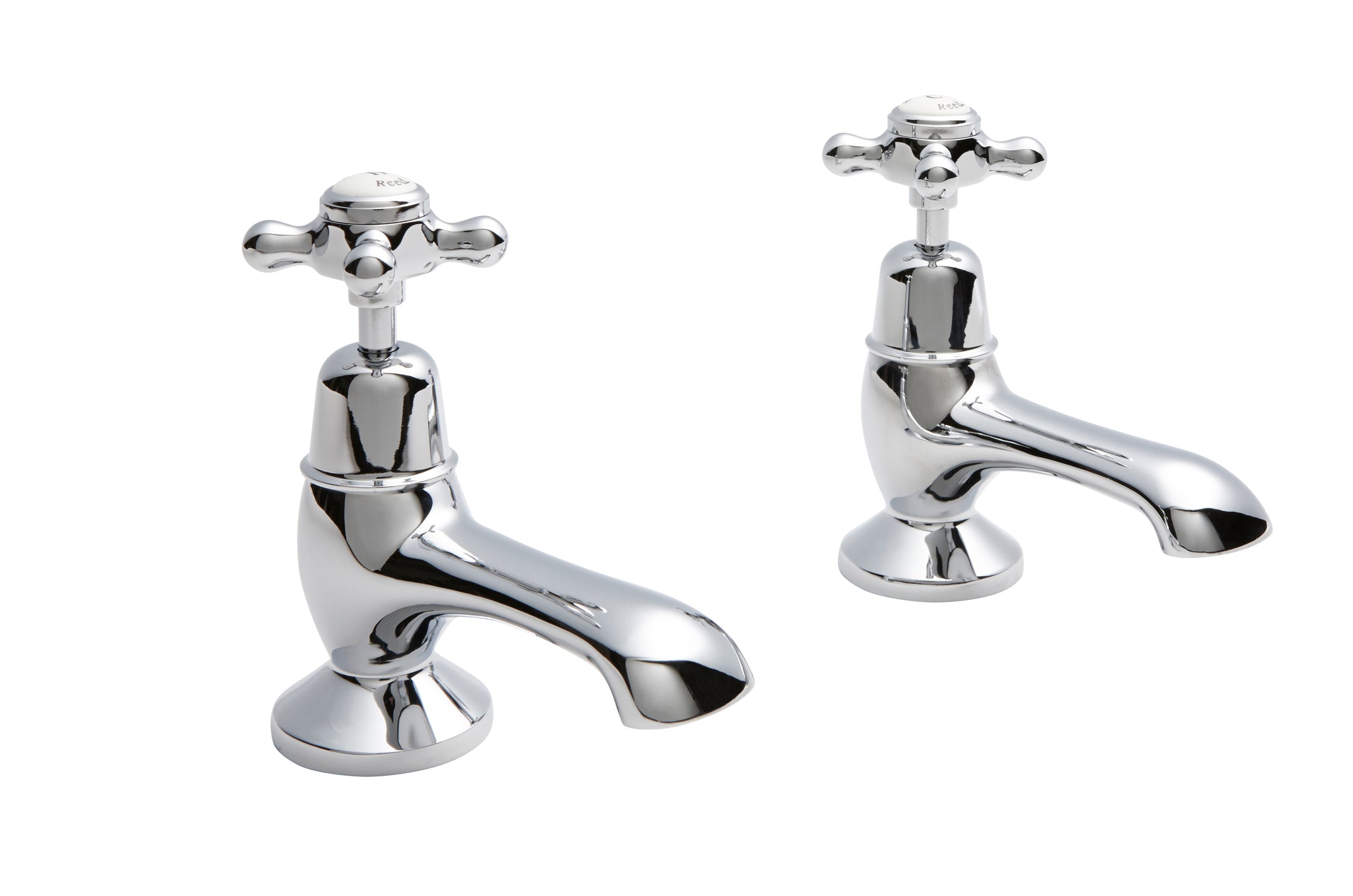 Hudson Reed White Topaz With Crosshead Bath Taps