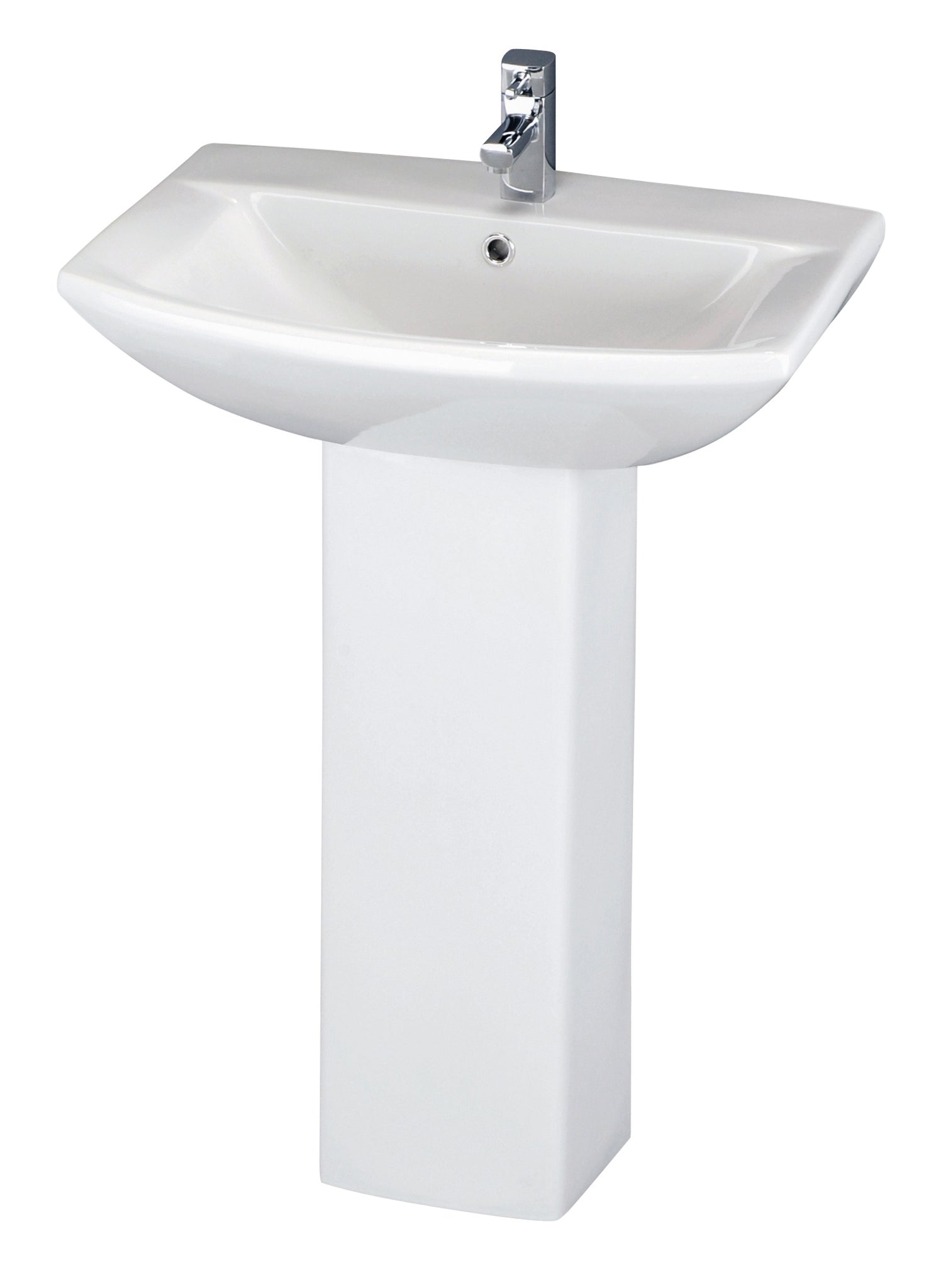 Nuie Asselby 600mm Basin & Pedestal