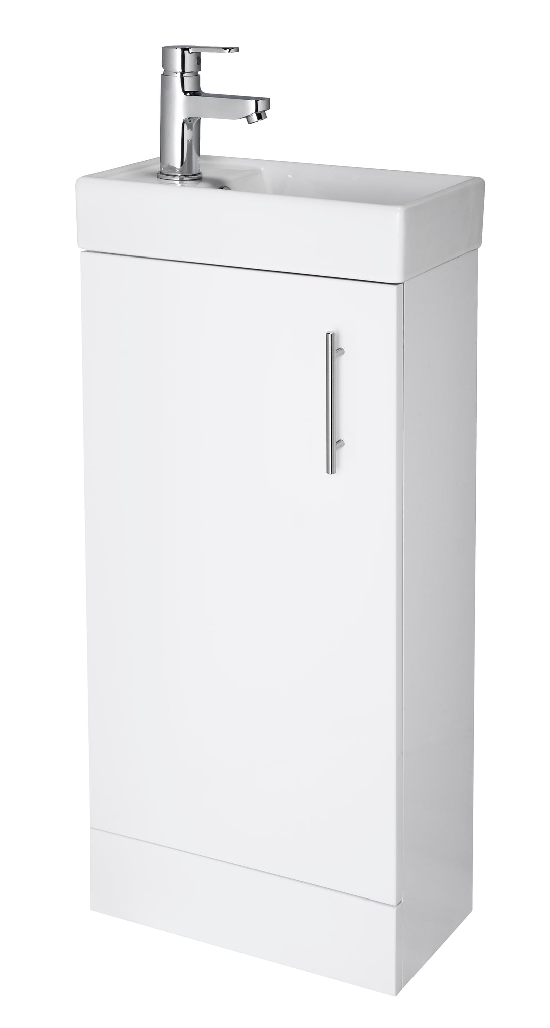 Vault 400mm Floor Standing Cabinet & Basin - Gloss White